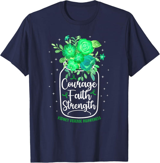Kidney Disease Awareness Kidney Disease Survivor T-Shirt - T-Shirt | Navy