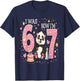 i was 6 Now im 7 Shirt Panda 6 7 Birthday Decorations 6 7 T-Shirt - T-Shirt | Navy