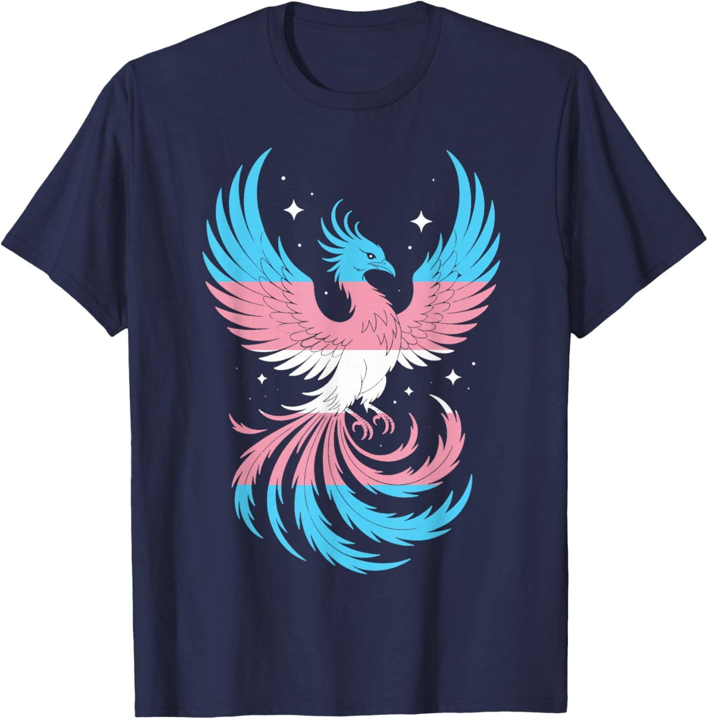 Phoenix Bird LGBTQ Pride Month Trans Transgender T-Shirt - T-Shirt | Navy