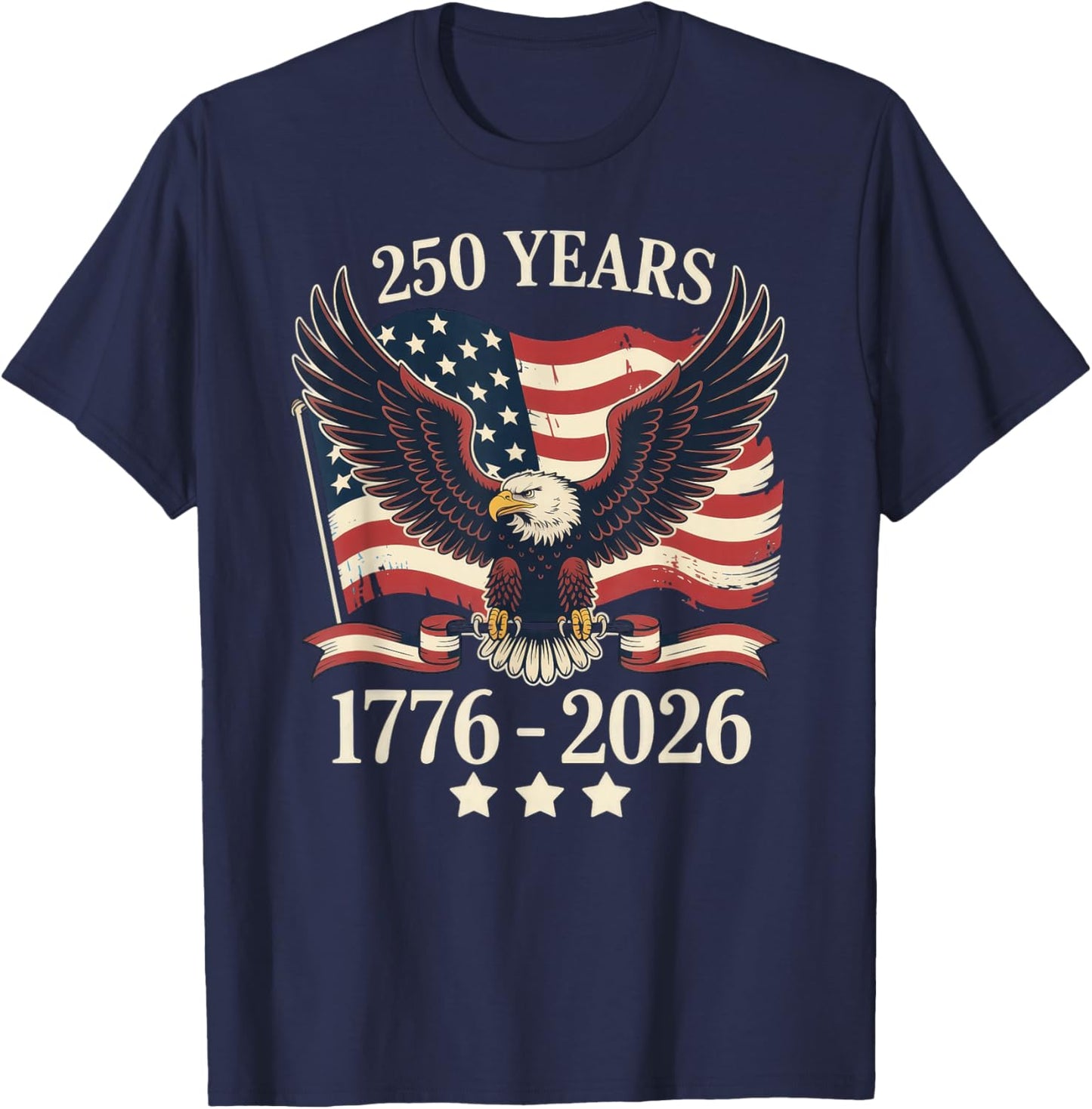 250 Years American 1776-2026 250th Birthday USA T-Shirt - T-Shirt | Navy