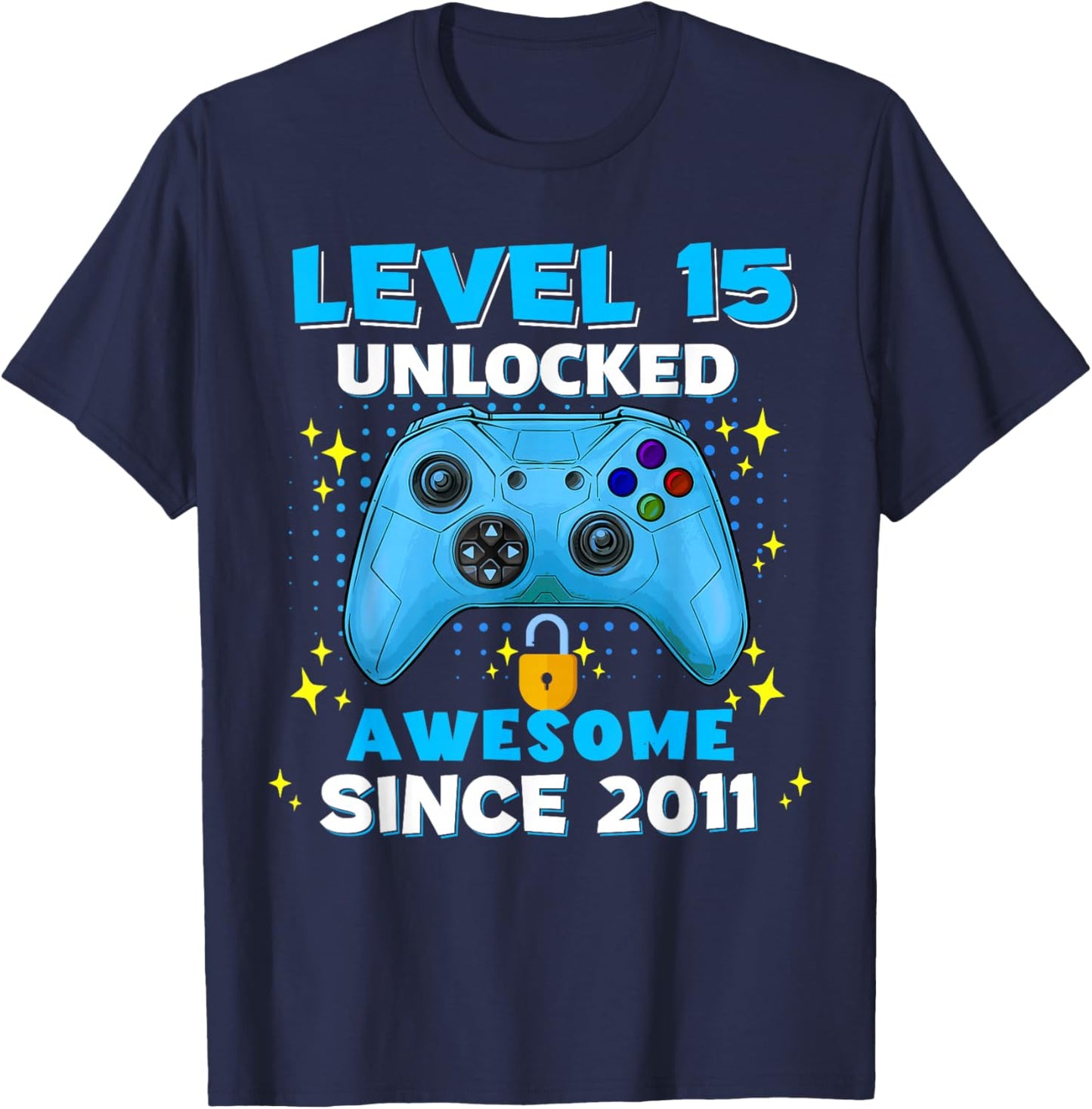 15th Birthday for Boys 15 Years Birthday Kids Gifts T-Shirt - T-Shirt | Navy