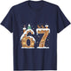 Christmas 67 Funny Xmas Six Seven Ugly Sweater 6-7 T-Shirt - T-Shirt | Navy