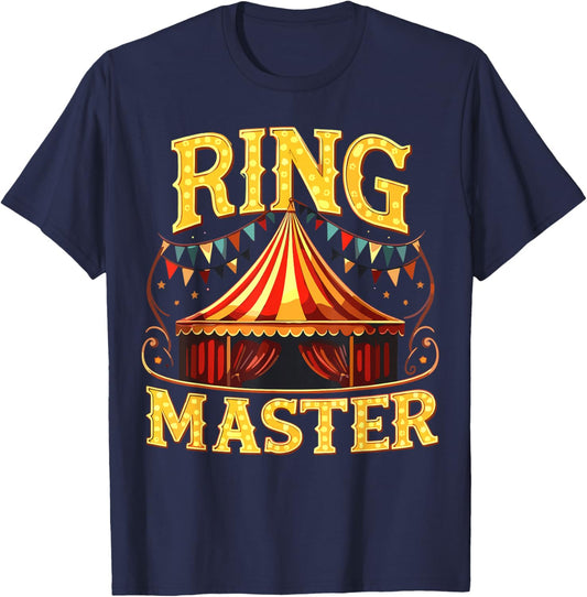 Ring Master Circus Staff Carnival Party T-Shirt - T-Shirt | Navy