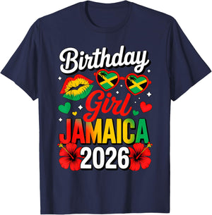 Birthday Crew Jamaica 2026 Family Reunion & Girls Trip T-Shirt - T-Shirt | Navy