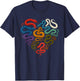 Wild Animal Reptile Valentines Day Predator Heart Snake T-Shirt - T-Shirt | Navy