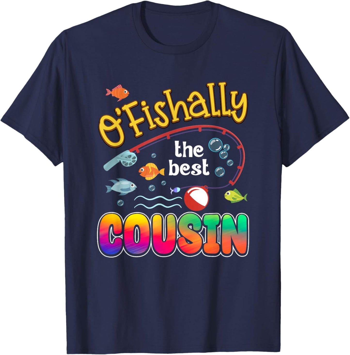 Ofishally The Best Cousin of The Birthday Boy T-Shirt - T-Shirt | Navy