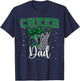 Cheer Dad Papa Bow Sport Basketball Game Cheerleading Green T-Shirt - T-Shirt | Navy