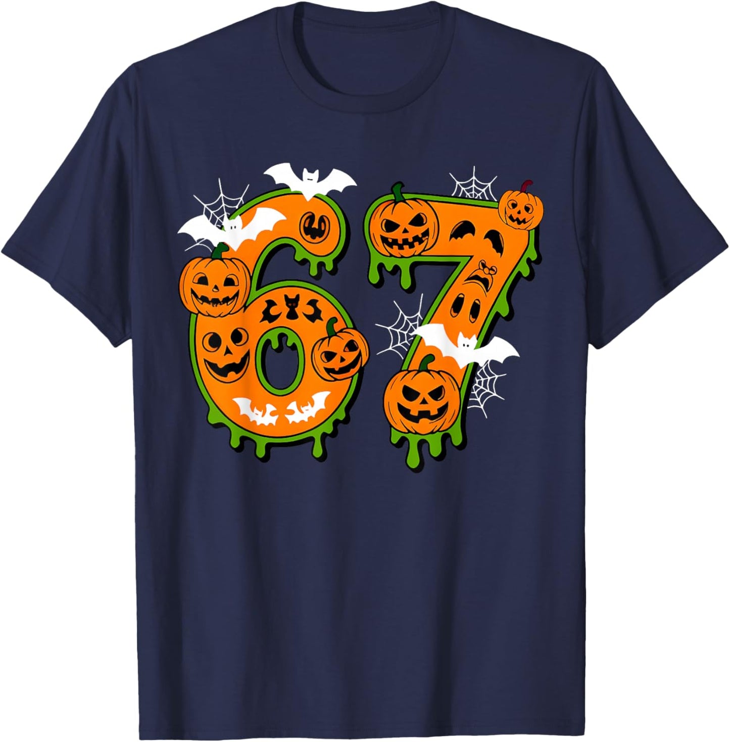 Spooky Number 67 in Halloween for Everyone T-Shirt - T-Shirt | Navy