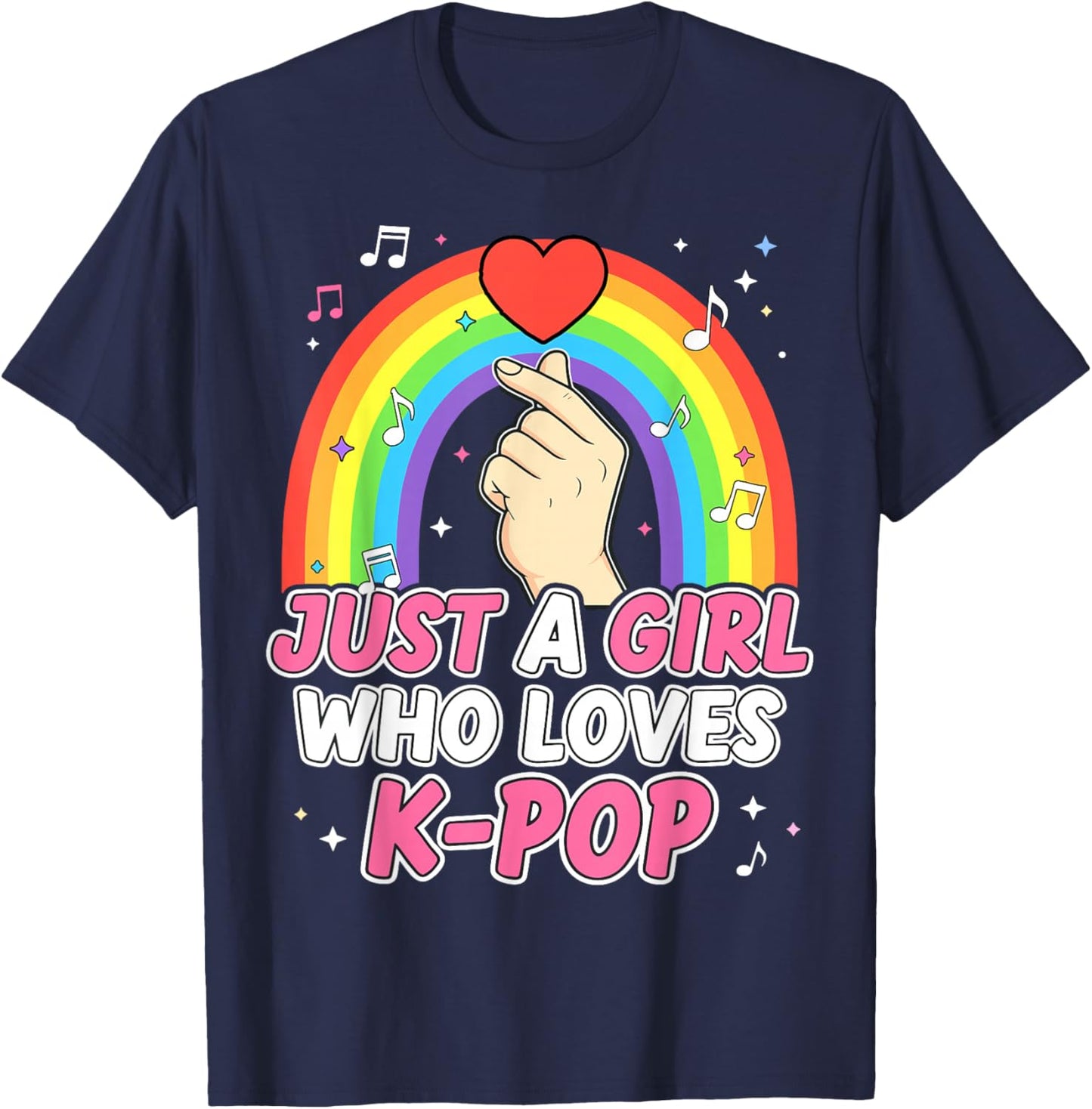 Just A Girl Who Loves K-Pop T-Shirt - T-Shirt | Navy