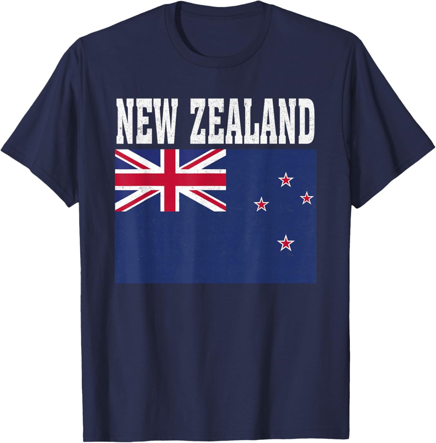 NEW Zealand Flag Patriotic National Roots Souvenir T-Shirt - T-Shirt | Navy
