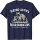 Weird Aunts Build Characters Funny Auntie Vintage Raccoons T-Shirt - T-Shirt | Navy