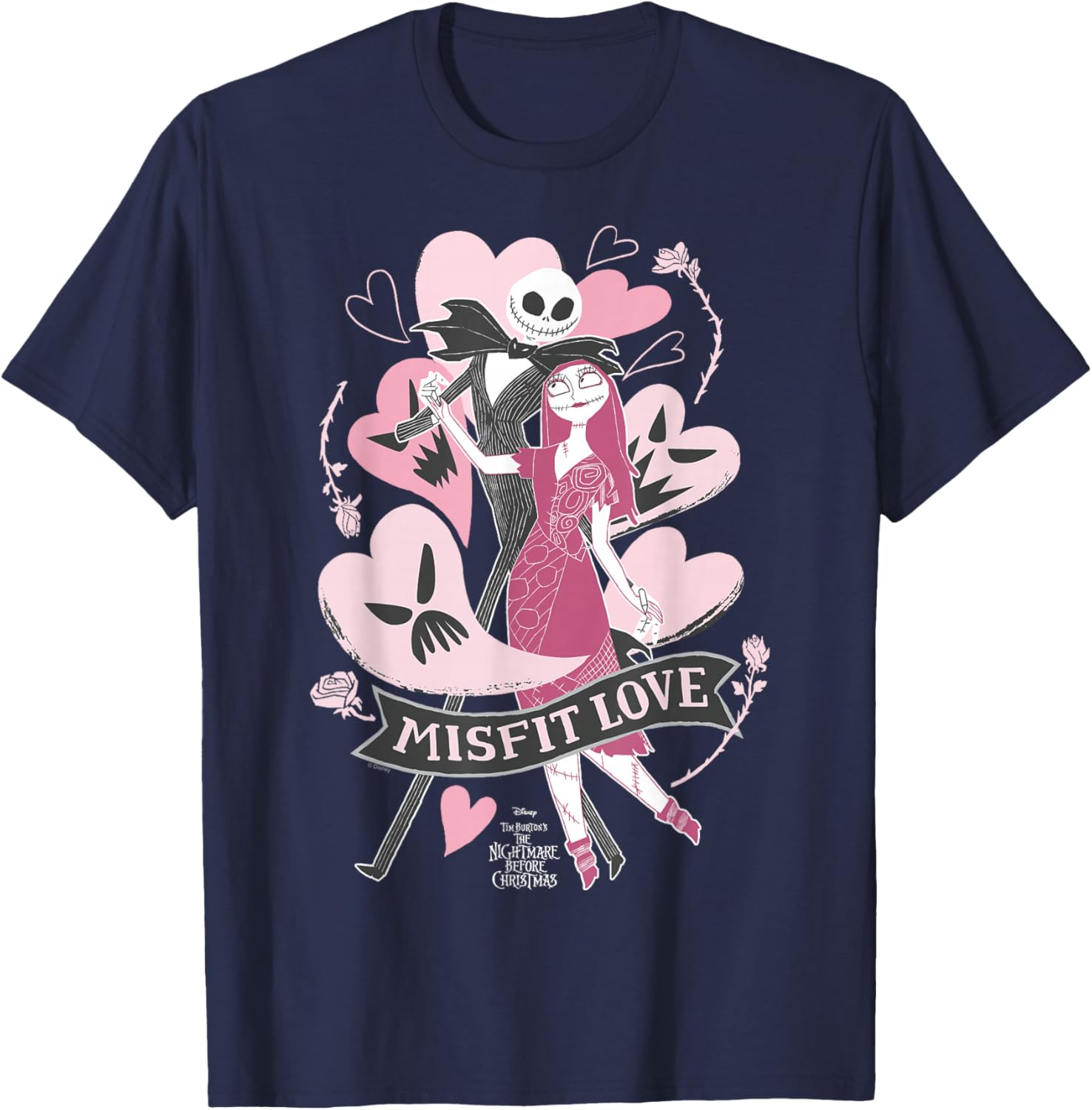Nightmare Before Christmas - Misfit Love T-Shirt - T-Shirt | Navy