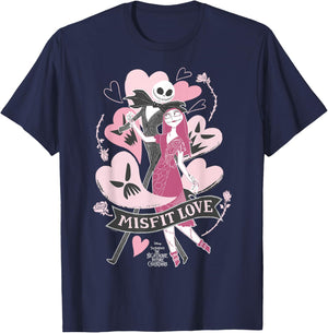 Nightmare Before Christmas - Misfit Love T-Shirt - T-Shirt | Navy
