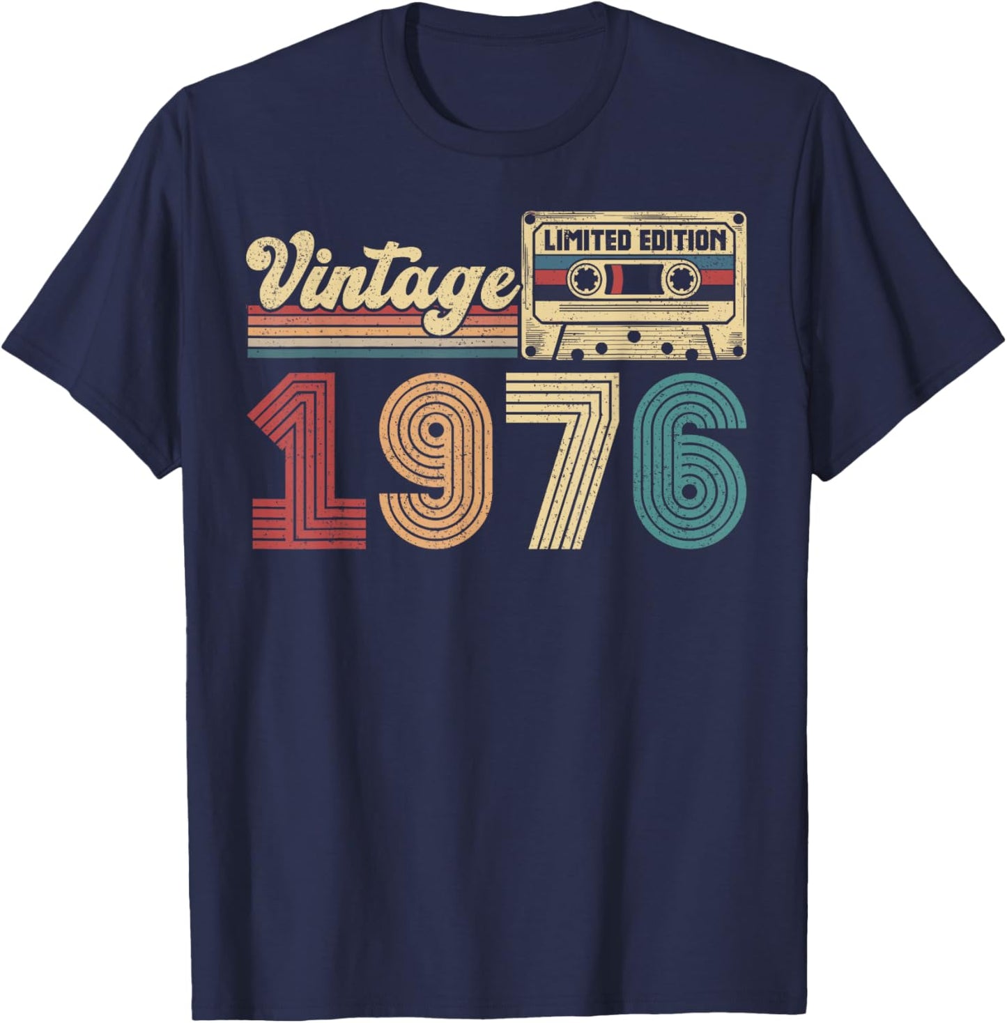 50 Year Old Cassette Tape Vintage 1976 50th Birthday T-Shirt - T-Shirt | Navy