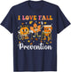 Groovy Retro I Love Fall Prevention Physical Therapy Autumn T-Shirt - T-Shirt | Navy