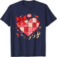 Patchwork Heart Quilting Vintage Country Charm T-Shirt - T-Shirt | Navy