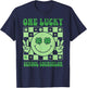Groovy Shamrock One Lucky School Counselor St Patricks Day T-Shirt - T-Shirt | Navy