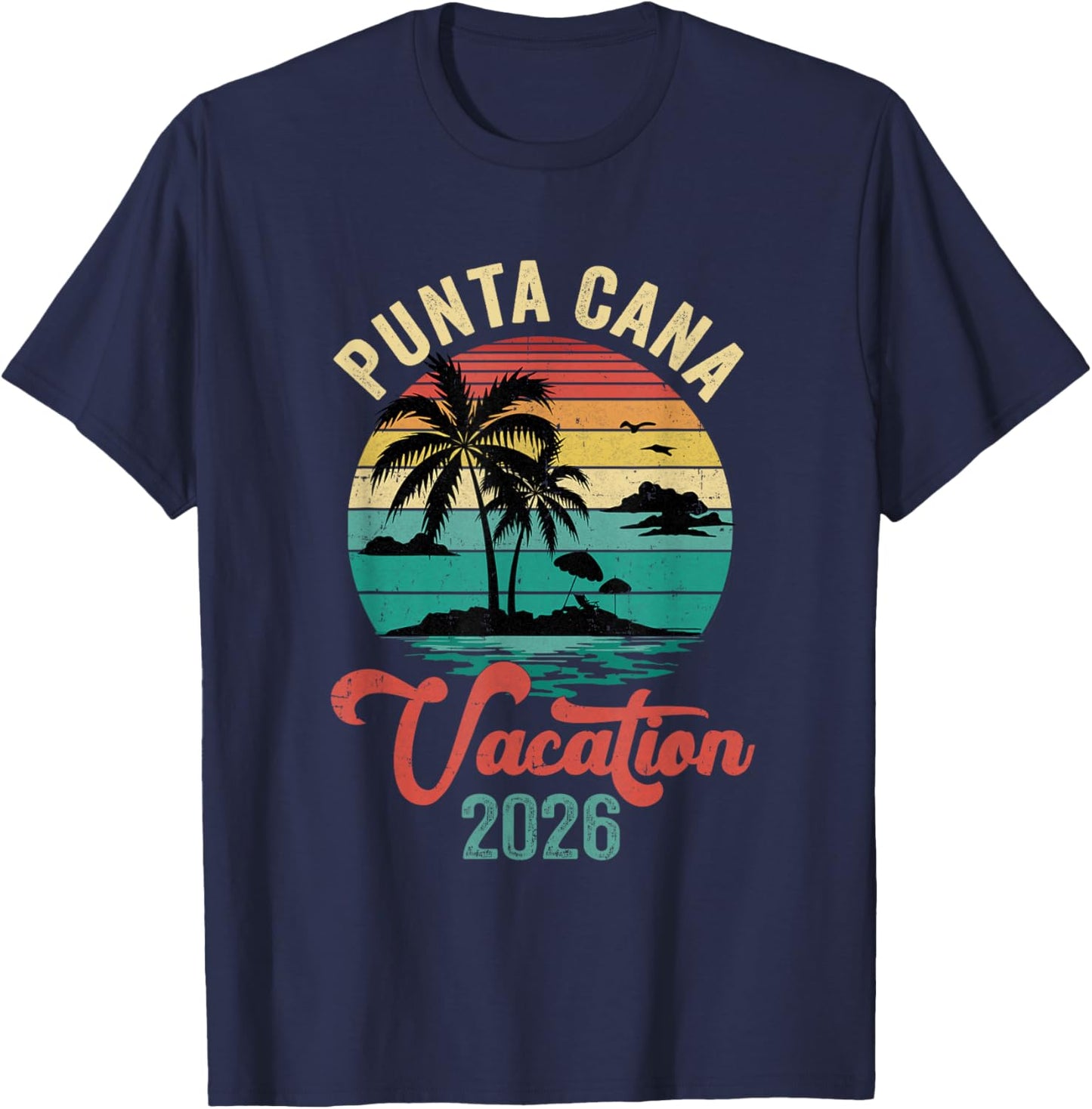 Punta Cana Family Vacation 2026 Matching Dominican Republic T-Shirt - T-Shirt | Navy