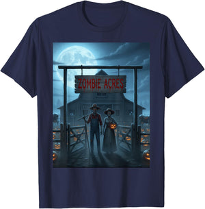 Farm of The Undead Harvest Horror T-Shirt - T-Shirt | Navy