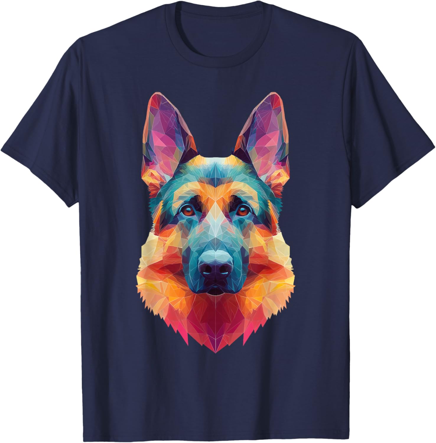 German Shepherd Dog Graphic T-Shirt - T-Shirt | Navy