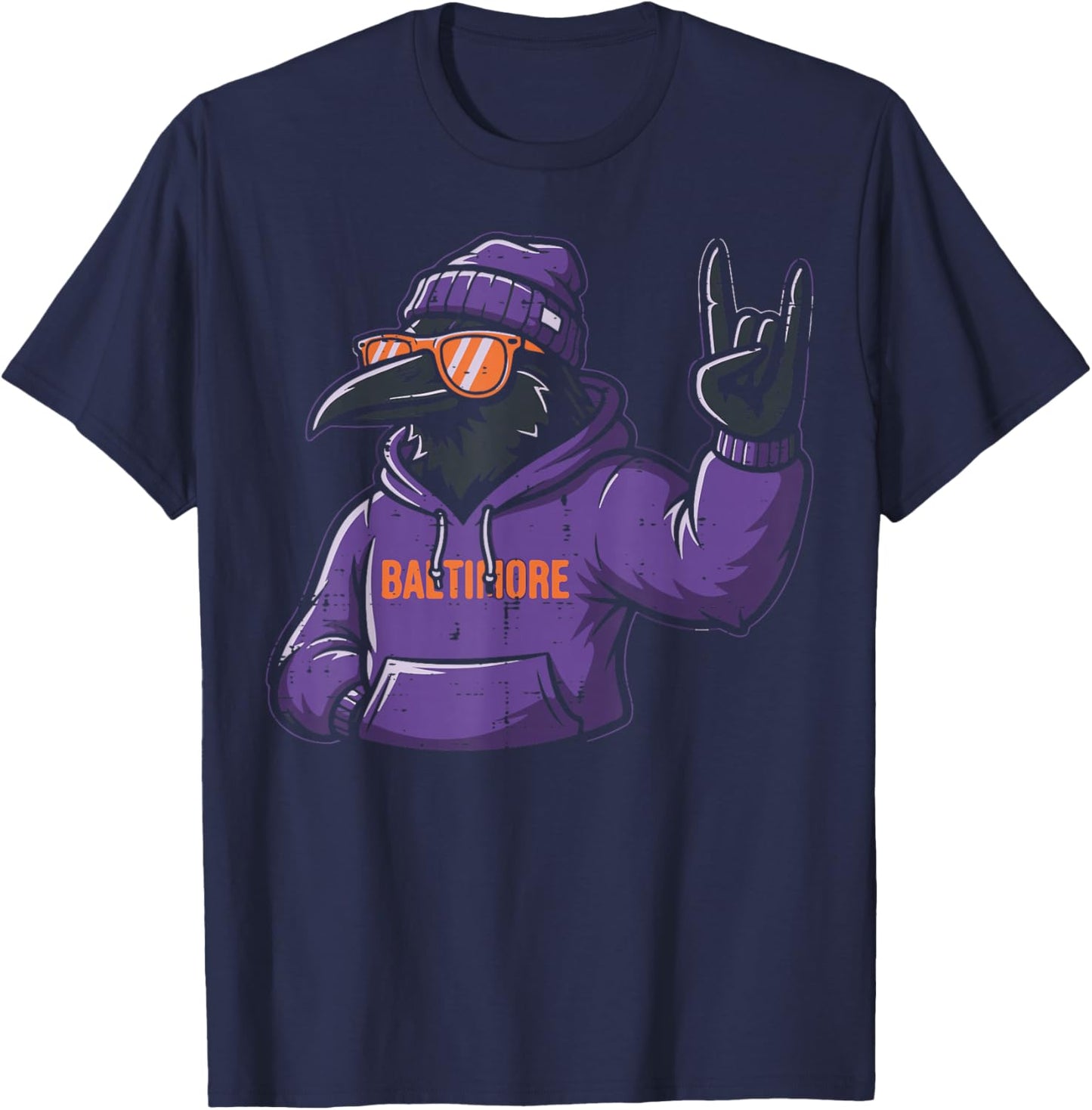 Raven Sunglasses Women Men Kids Boys Girls Youth Teen T-Shirt - T-Shirt | Navy