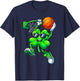 Shamrock Basketball Irish St Patricks Men Boy Kid Apparel T-Shirt - T-Shirt | Navy
