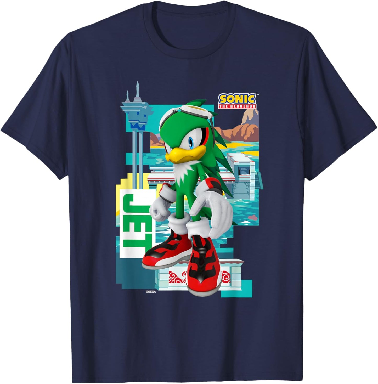 Sonic The Hedgehog - in The Zone - Jet T-Shirt - T-Shirt | Navy