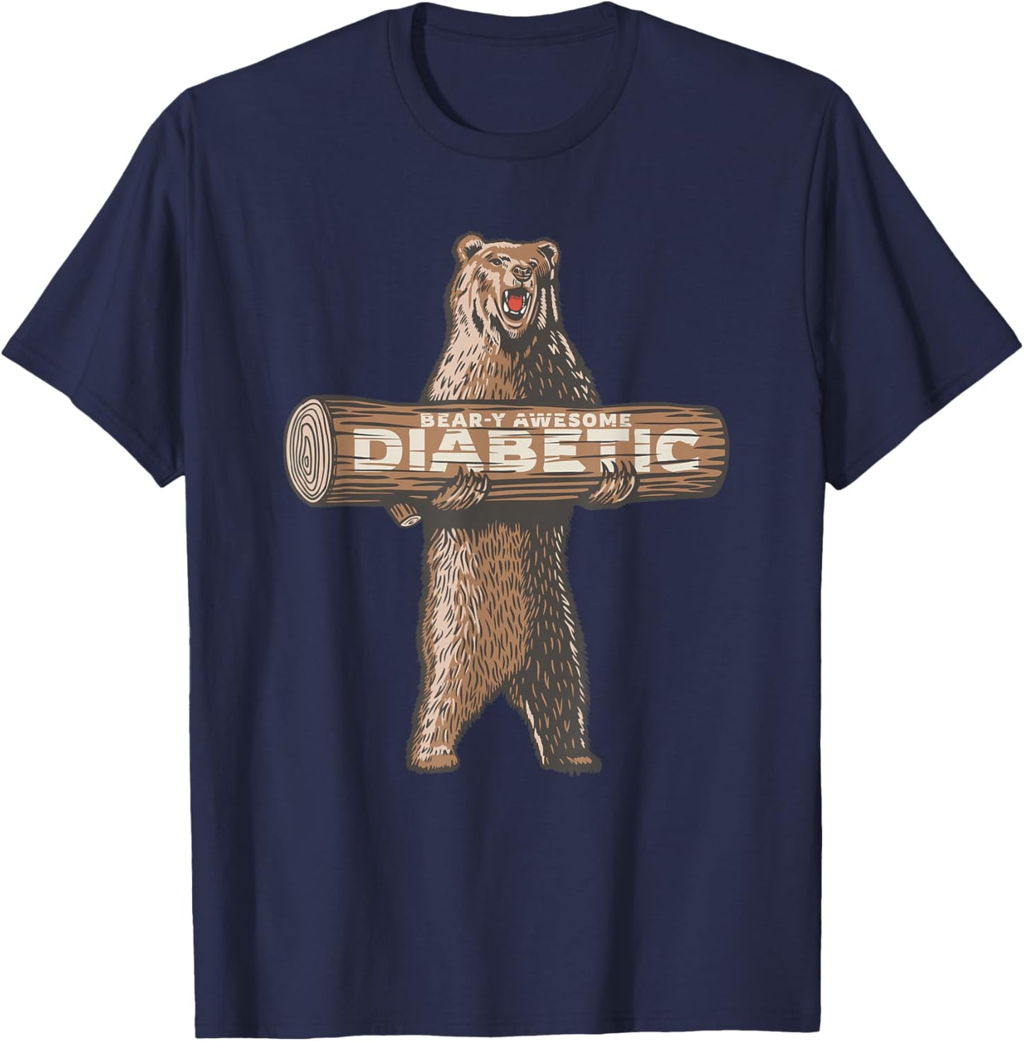 Diabetes Diabetic Funny Awesome Saying T-Shirt - T-Shirt | Navy
