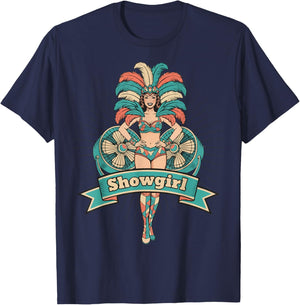 Showgirl Carnival Costume Extravaganza Art T-Shirt - T-Shirt | Navy