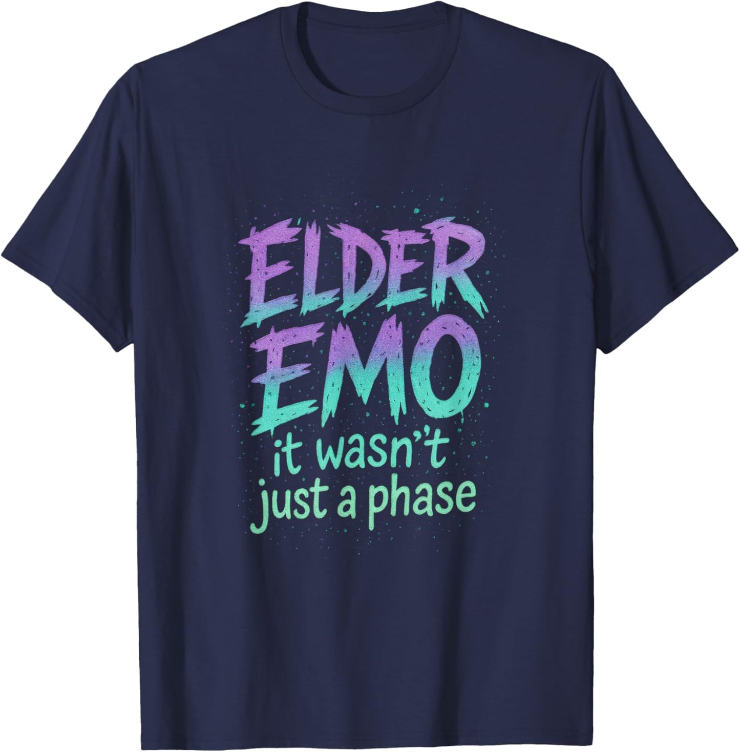 Elder Emo - Funny Goth Retro Music Lovers T-Shirt - T-Shirt | Navy