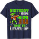 Pixel Game Dabbing Birthday Boy 10 Years Time to Level Up T-Shirt - T-Shirt | Navy