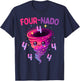 Four Nado Warning 4th Birthday Cute Tornado Themed Kids T-Shirt - T-Shirt | Navy