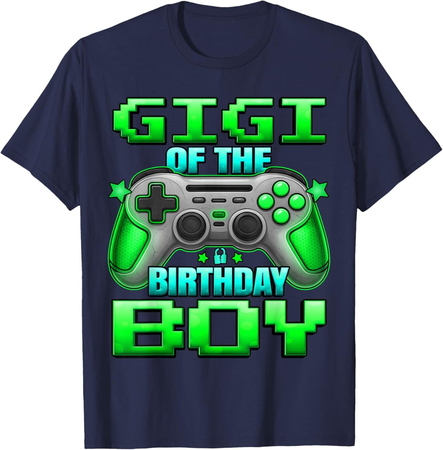 Gigi of The Birthday Boy Matching Family Grand Mother T-Shirt - T-Shirt | Navy
