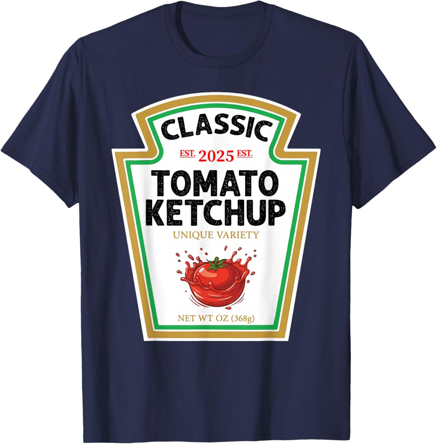 Red Ketchup DIY Halloween Costume Matching Group Ketchup T-Shirt - T-Shirt | Navy