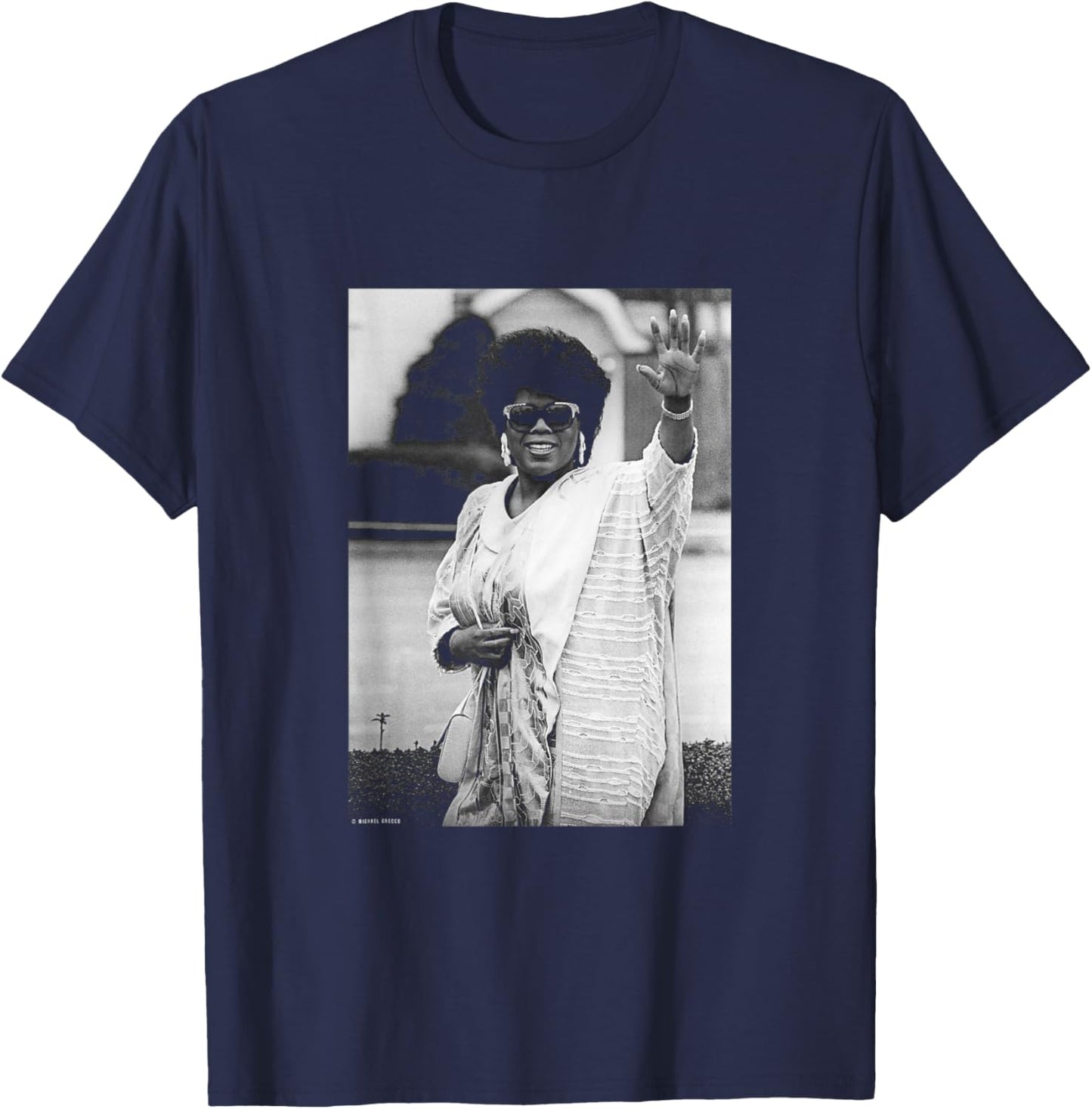 Oprah Winfrey Maria Shriver Wedding Guest Michael Grecco T-Shirt - T-Shirt | Navy