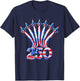 Fighter Jet Airplane USA Flag 250 Years American 1776 2026 T-Shirt - T-Shirt | Navy