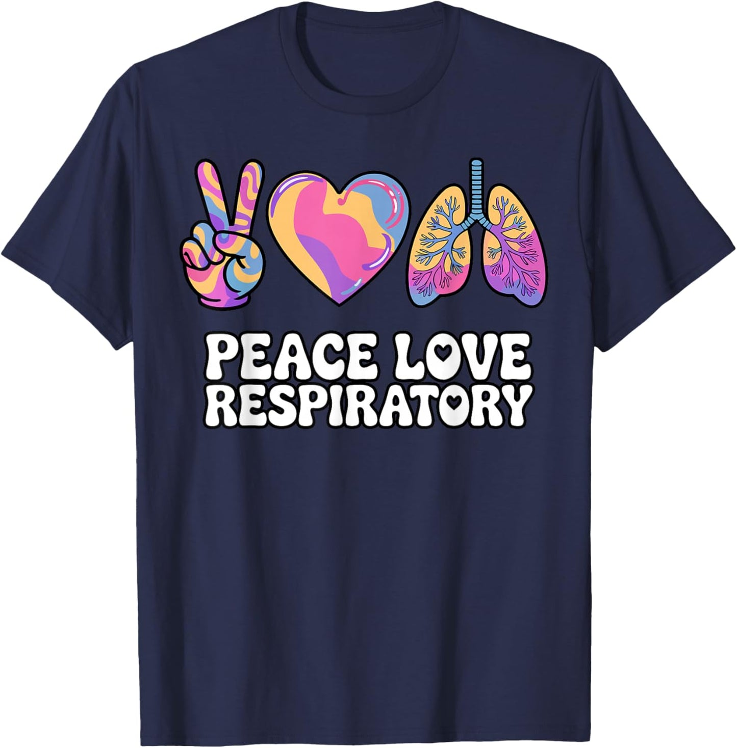 Lung Health Respiratory Therapist Medical Pulmonary Care T-Shirt - T-Shirt | Navy