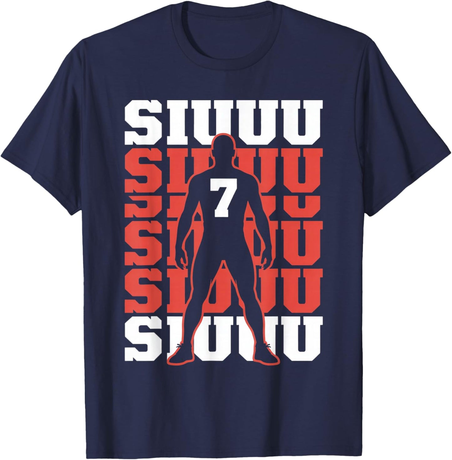 Siuuuu Funny Soccer Player Fan Kid's Boy Boys Soccer Lovers T-Shirt - T-Shirt | Navy