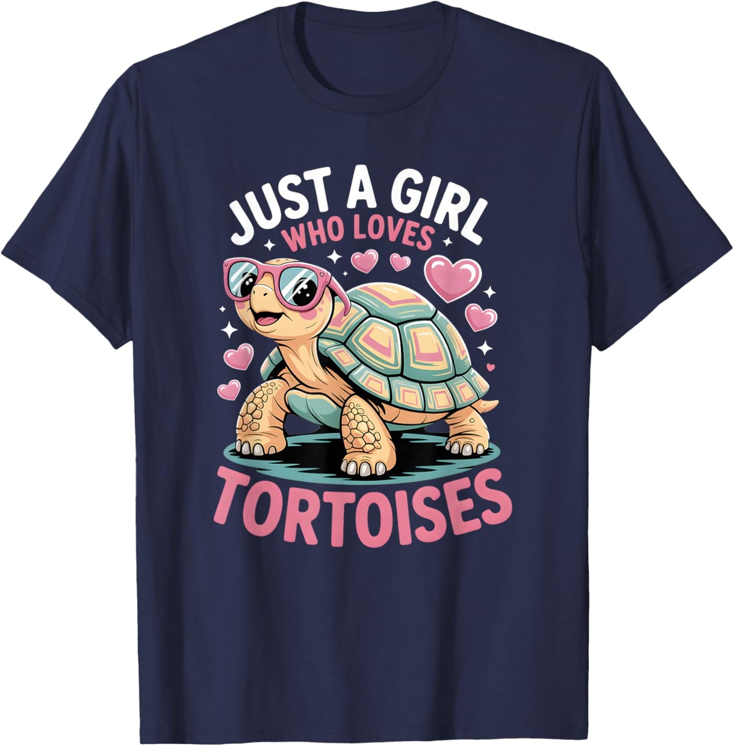 Girls Tortoise T-Shirt - T-Shirt | Navy