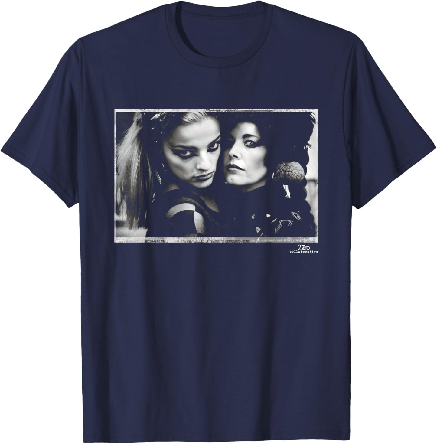 Singers Lene Lovich & Nina Hagen by Phil Nicholls T-Shirt - T-Shirt | Navy