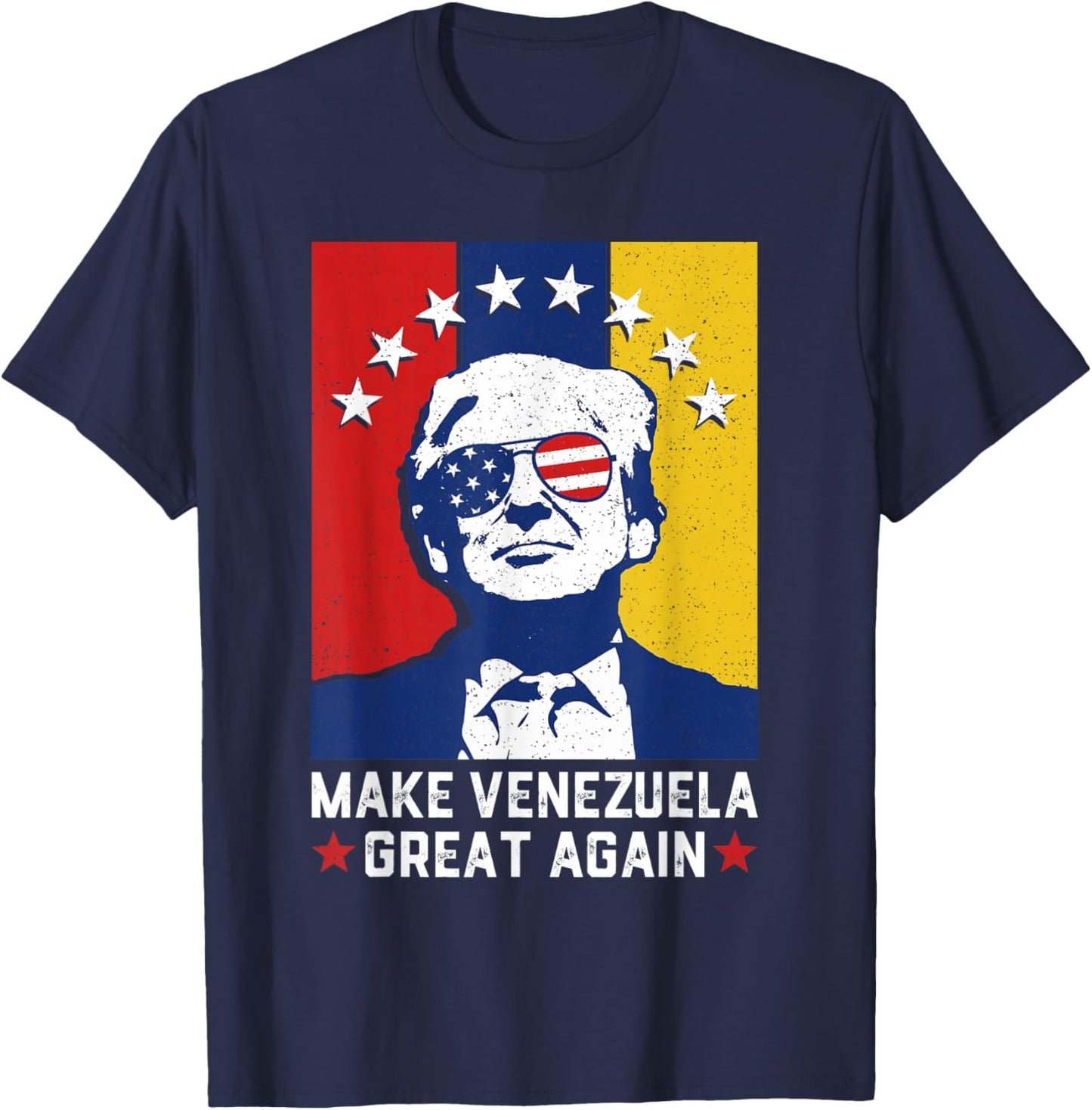 Make Venezuela Great Again 2026 Funny Trump Meme T-Shirt - T-Shirt | Navy