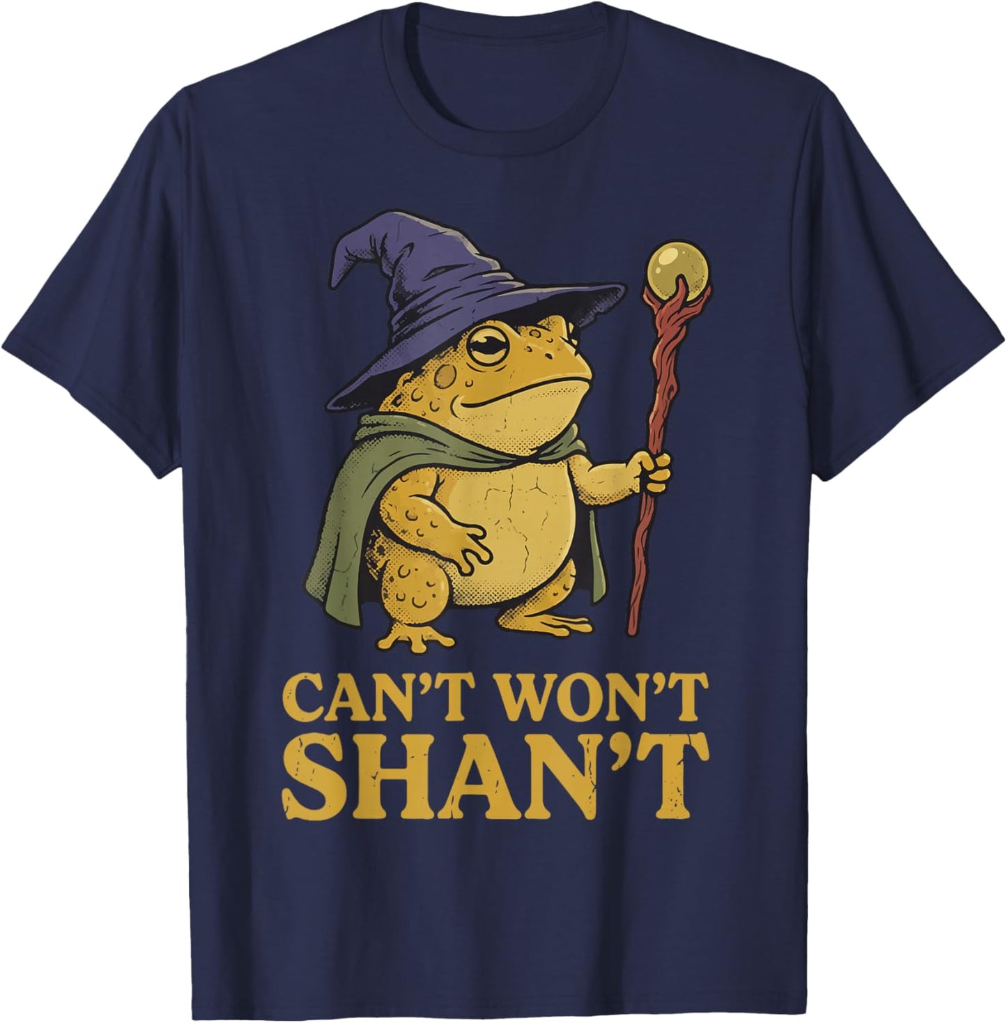 Can't Won't Shan't Frog T-Shirt - T-Shirt | Navy