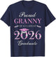 Proud Granny of A Class of 2026 Graduate T-Shirt - T-Shirt | Navy