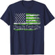 Retro Happy St. Patrick's Day US American Flag Shamrock T-Shirt - T-Shirt | Navy