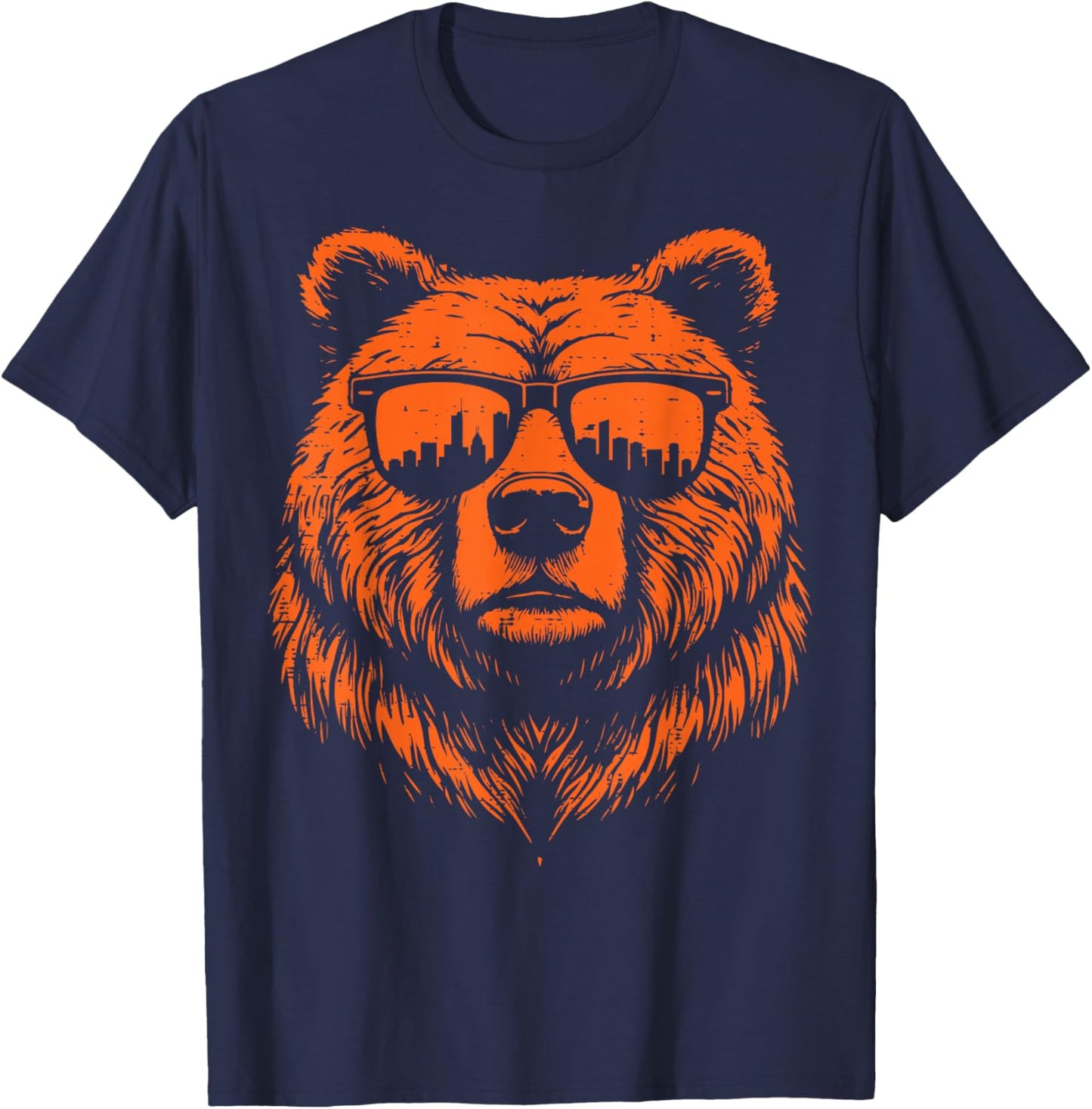 Bear Sunglasses Women Kids Boys Girls Men Youth Teen T-Shirt - T-Shirt | Navy