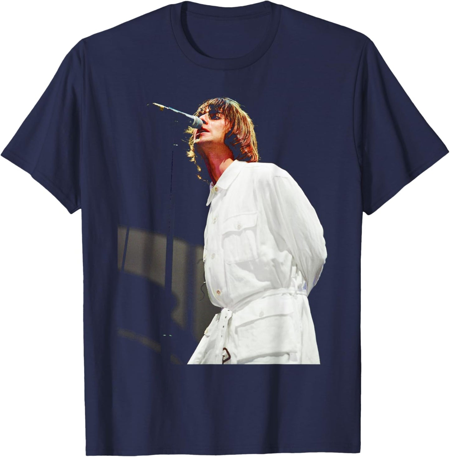 Liam Gallagher Oasis Live Britpop Knebworth 1996 T-Shirt - T-Shirt | Navy