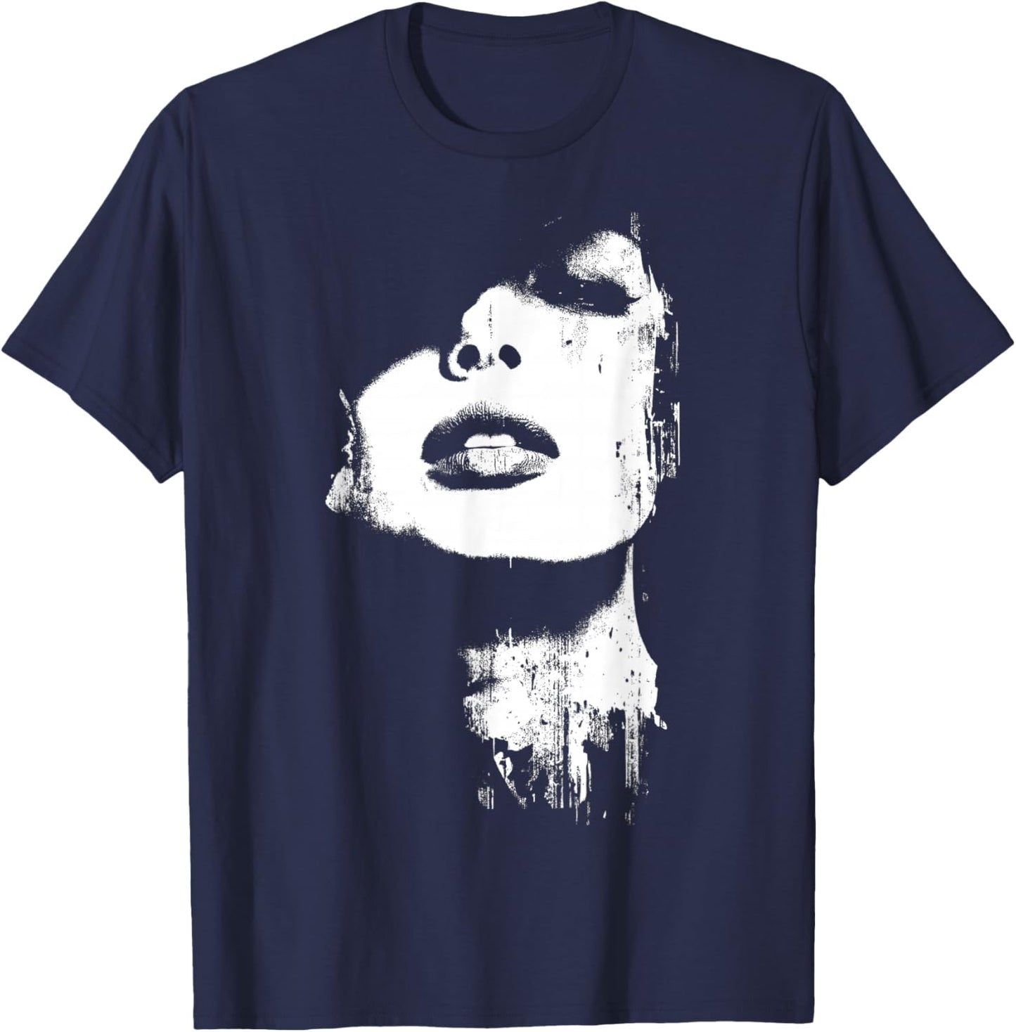 Grunge Portrait Cool Women -6XL T-Shirt - T-Shirt | Navy