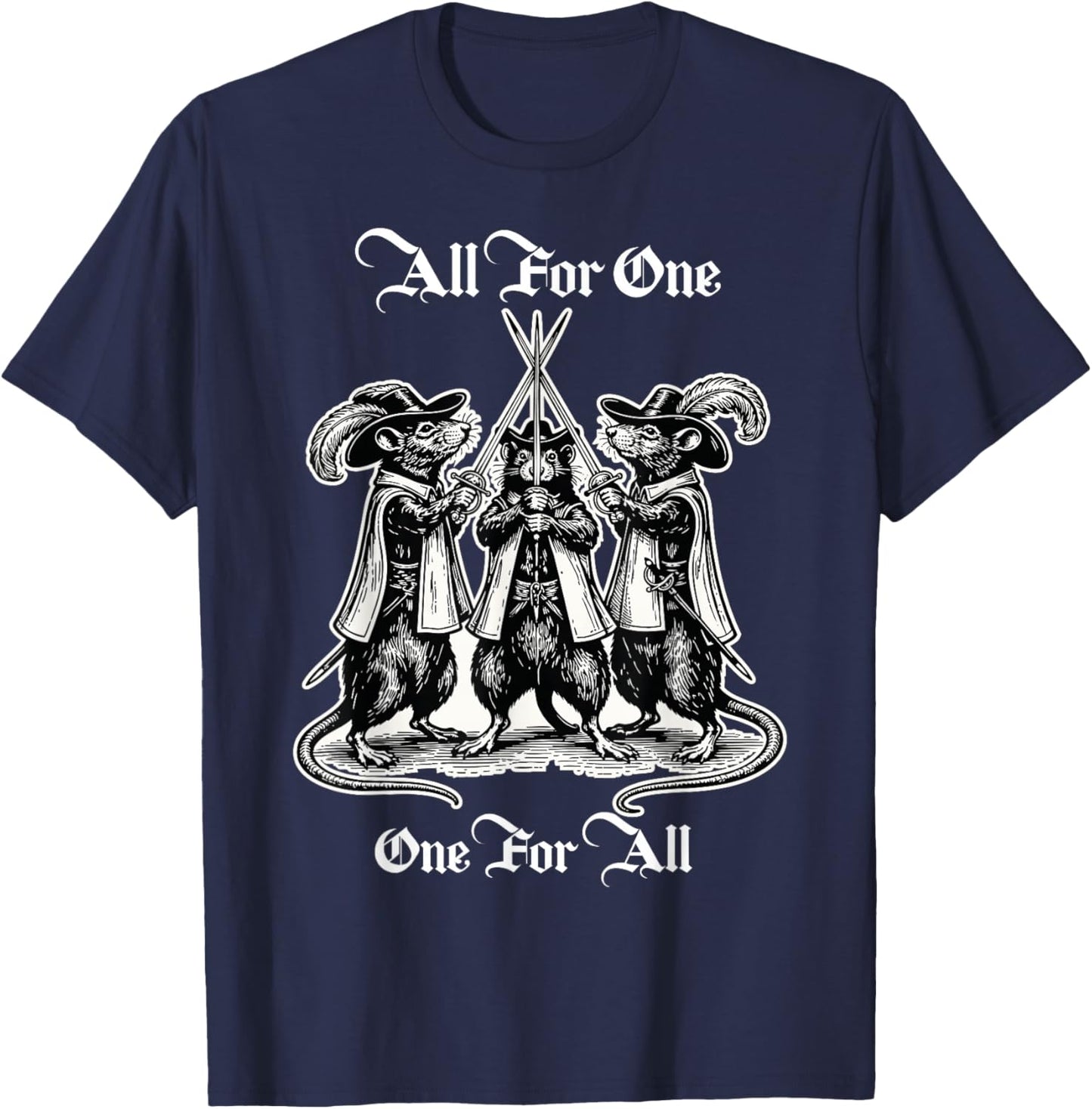 The Three Musketeers as Rats T-Shirt - T-Shirt | Navy