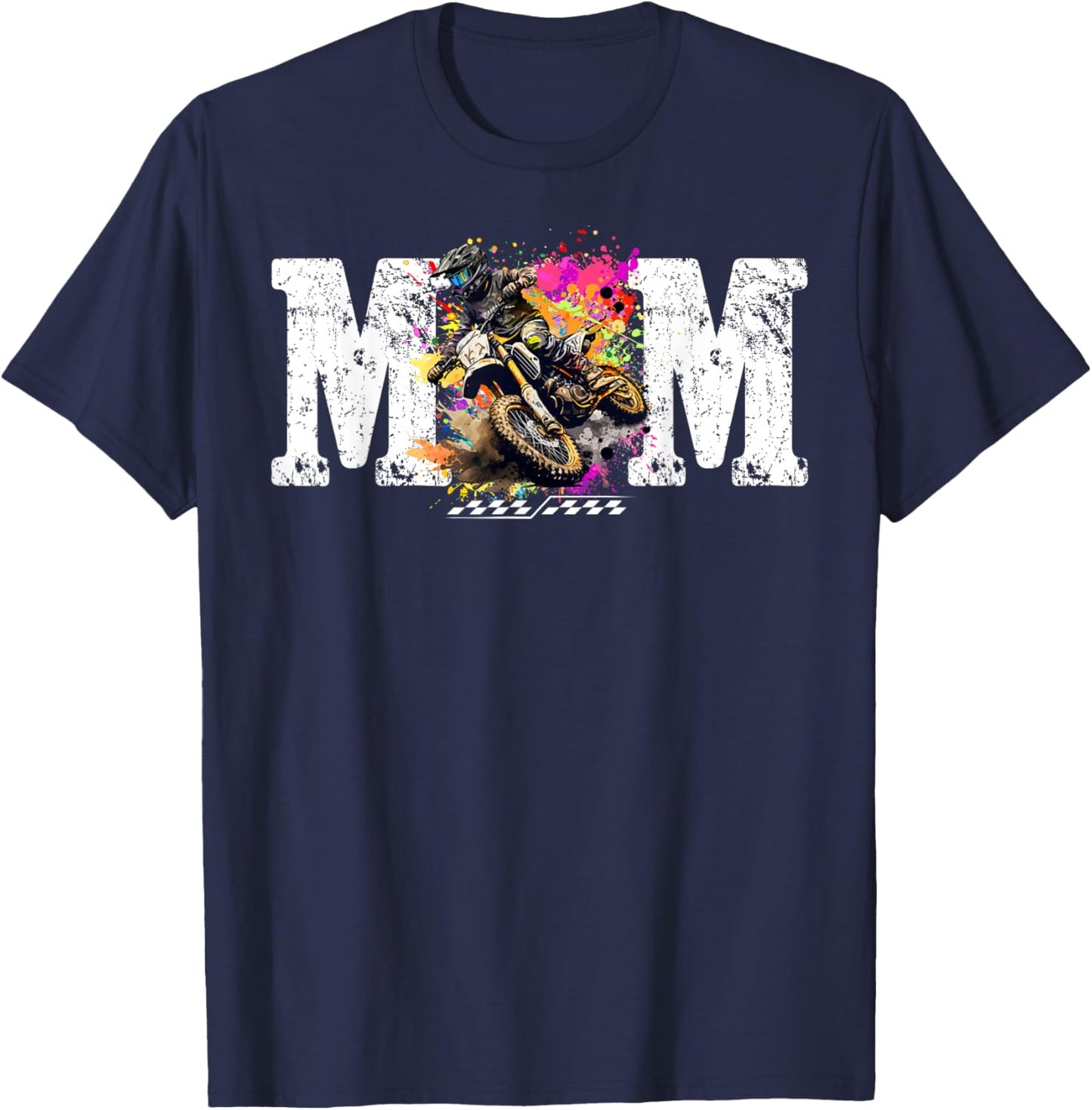 Mom Motocross Birthday T-Shirt - T-Shirt | Navy