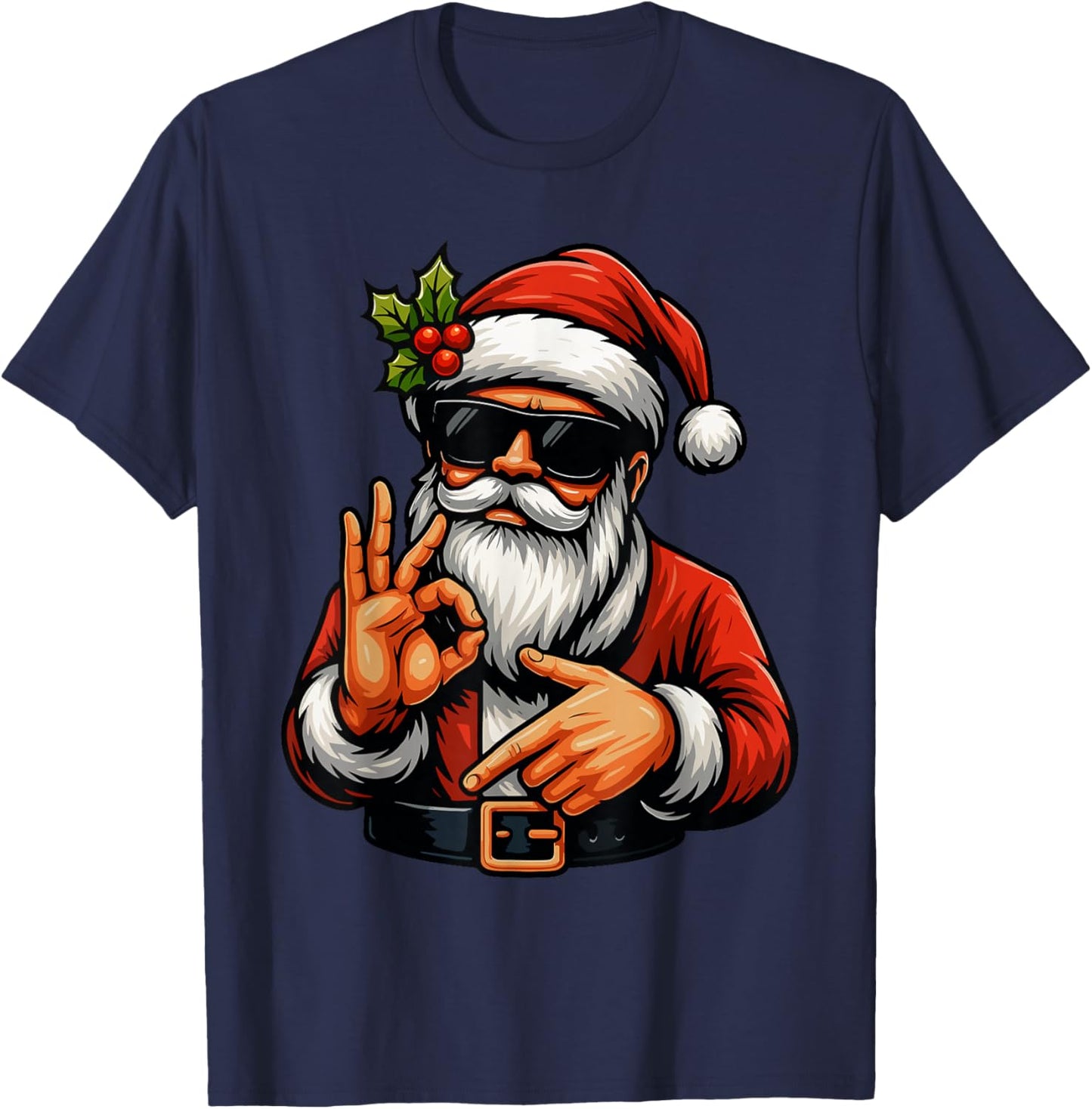 Funny Six Seven 6 7 Meme Santa Christmas Shirt Men Boys Teen T-Shirt - T-Shirt | Navy